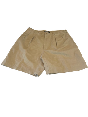 Polo Ralph Lauren Classic Pleated Khaki linen and cotton Shorts size 38